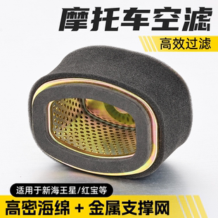 踏板摩托车空气格国三新海王星UA125T 3天龙星红宝天玉空气滤芯