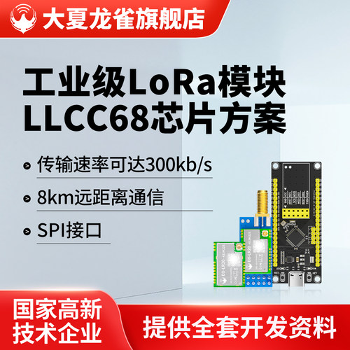 大夏龙雀LLCC68无线LoRa模块SPI