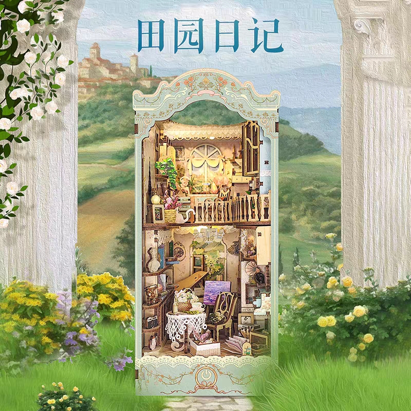 创意礼物模型鲸空木质田园立体