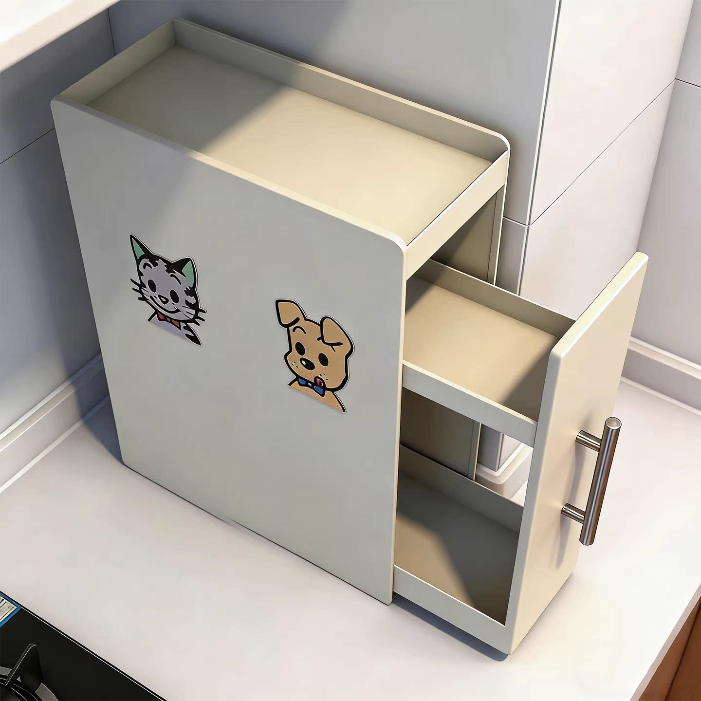 防尘厨房调料品置物架家用油盐酱醋收纳架多功能台面抽拉式调料架