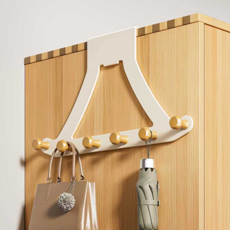 多巴胺门后免打孔挂衣钩收纳