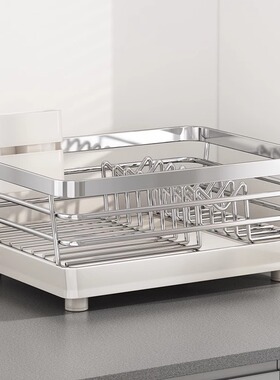 304不锈钢碗碟收纳层架厨房碗架置物架沥水篮放碗筷碗盘水槽沥水