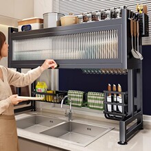 厨房水槽置物架台面晾碗盘碗碟收纳柜家用多功能水池放碗柜沥水架