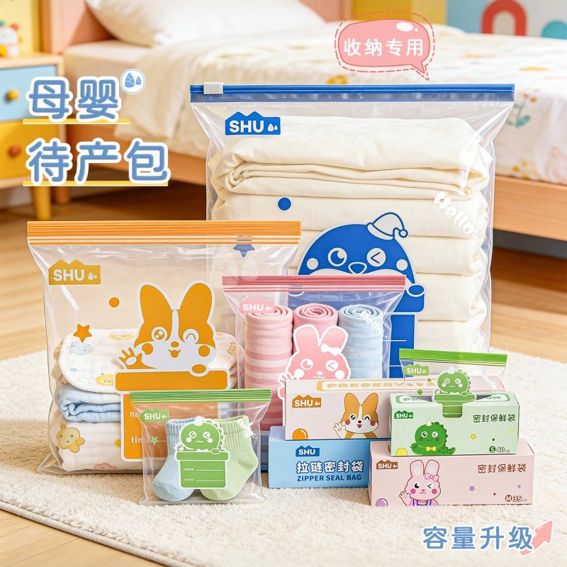 信芷旅行收纳袋婴儿专用拉链密封袋宝宝幼儿园衣服旅行待产包收纳,收纳整理,其他收纳袋,淘宝优惠券,粉丝福利购,淘宝优惠卷
