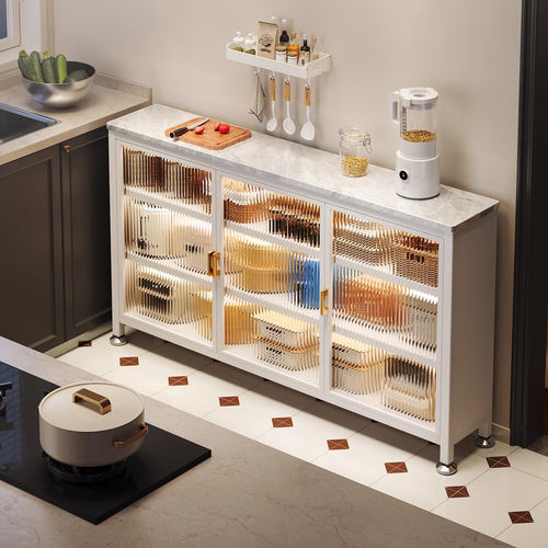 奶油风墙边薄柜窄柜迷你边柜