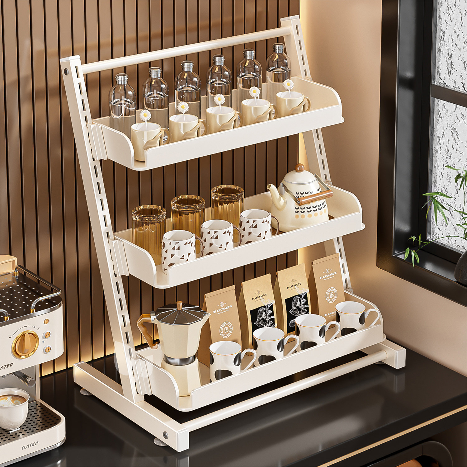 多层茶杯架茶具玄关收纳架