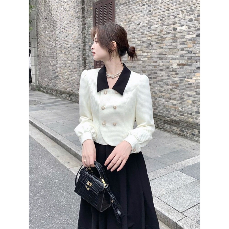 名媛小香风套装裙子女2025新款秋季高级感西装上衣+半身裙两件套