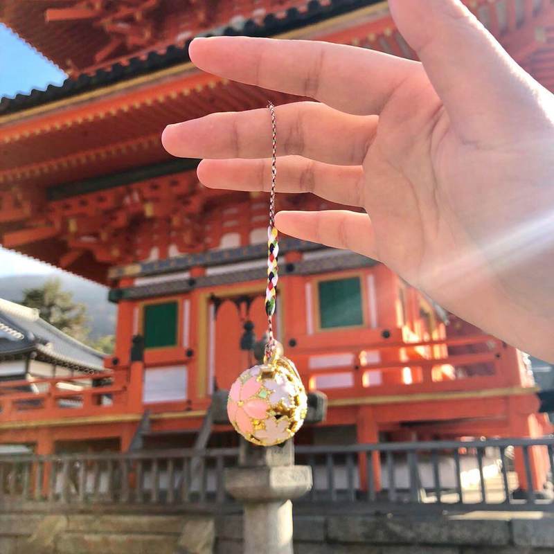 日本京都清水寺开运樱花铃铛素材模板 日本京都清水寺开运樱花铃铛图片下载 小麦优选