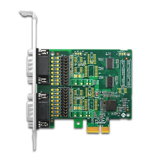 Linkreal 2口RS232多串口扩展卡 PCIe RS232串口卡 DB9针接口