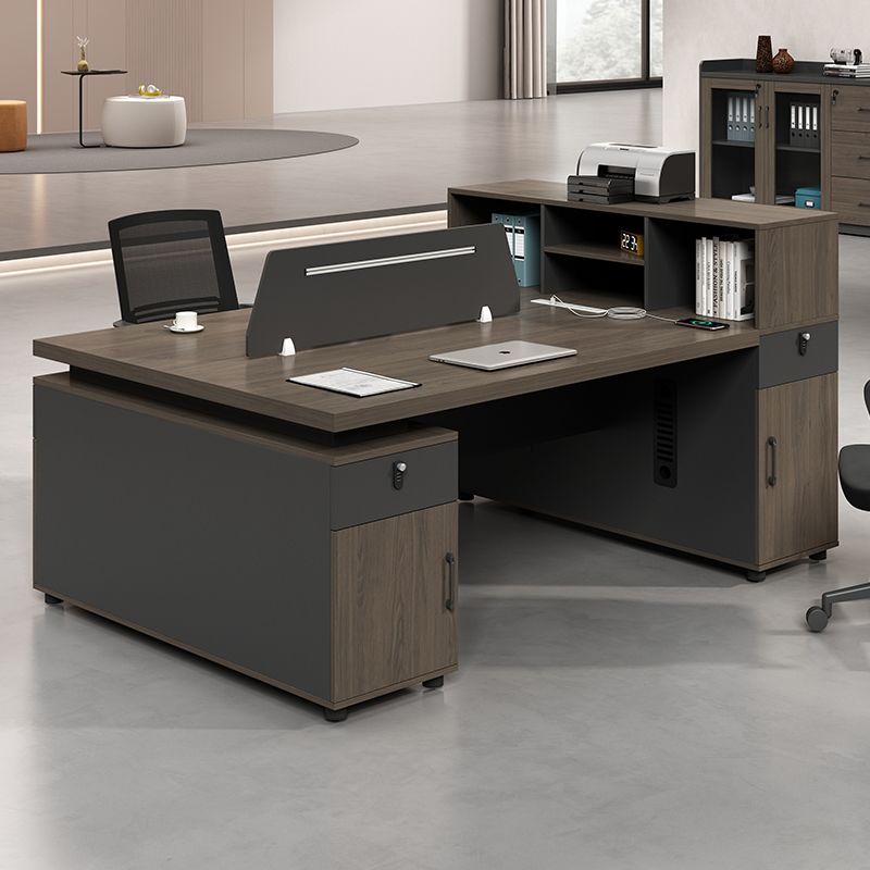 面对面职员办公桌椅组合员工位简约家具多功能插座双人财务电脑桌