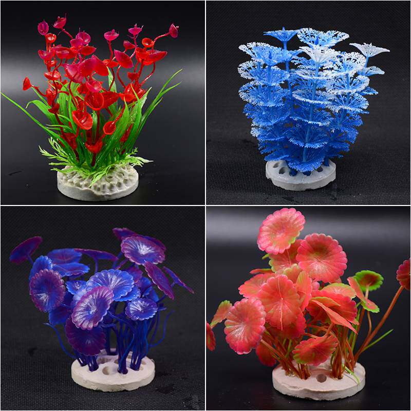 鱼缸仿真水草造景装饰用品小水草水族箱里的布景水草花塑料假草 淘返还 久久网手机版