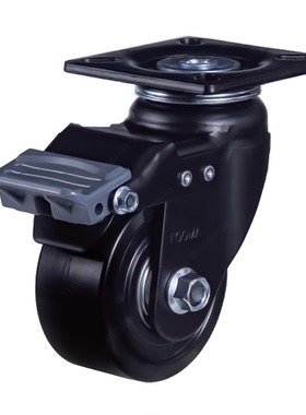 J-CPM02/J-CPM03-D75/D100-NI/UV/NS工业脚轮 超重载万向轮带刹车