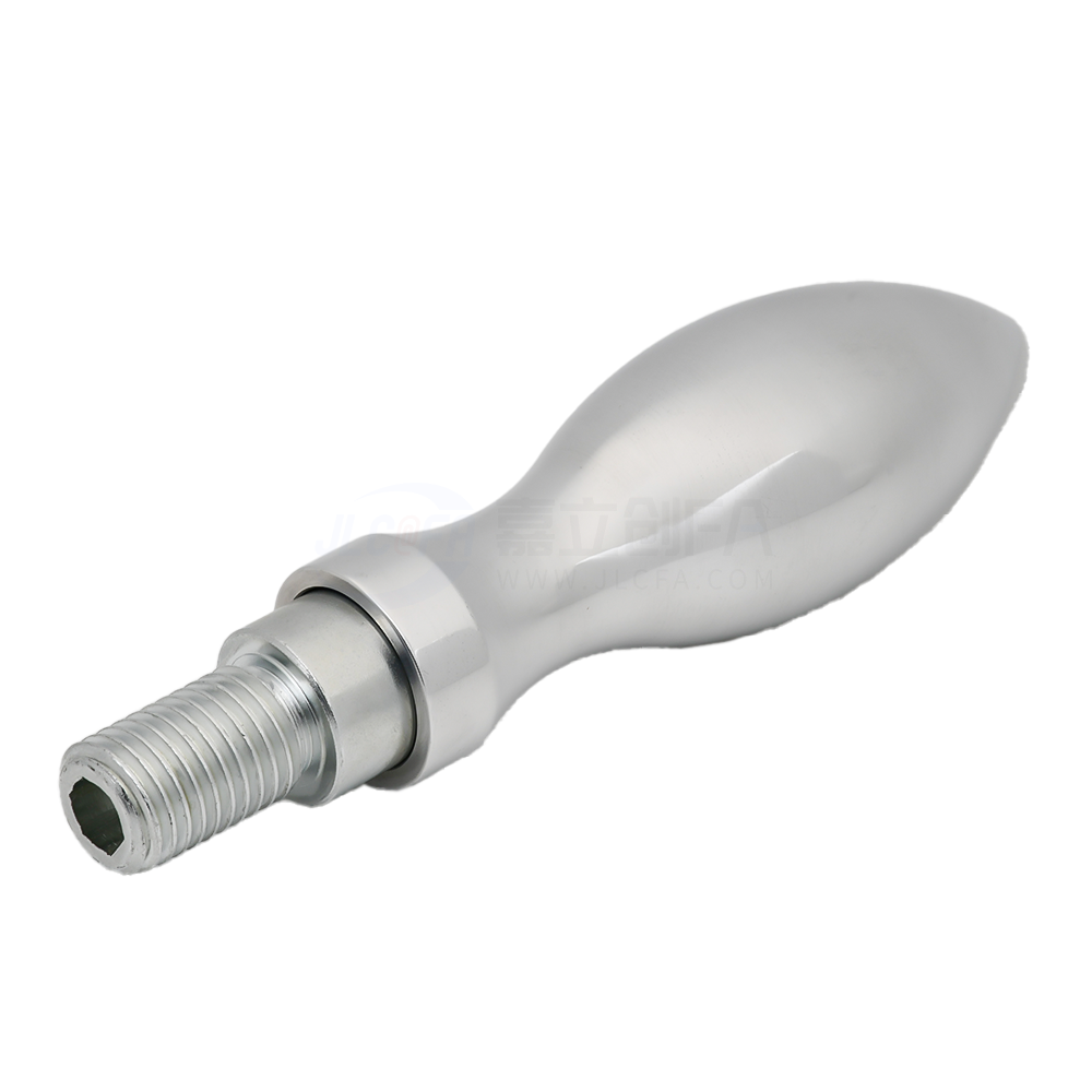 镀铬手柄 HAB81-M6M8M10M12M16曲面手柄 转动把手 外螺纹扳手槽型