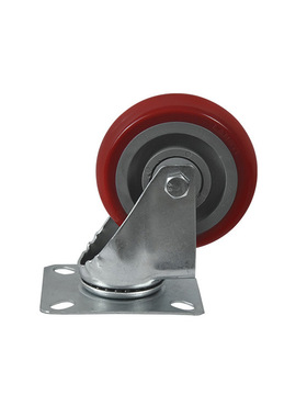 欧式脚轮聚氨酯定向轮万向轮带刹车型CPM70/71/72-D100/D125-AR