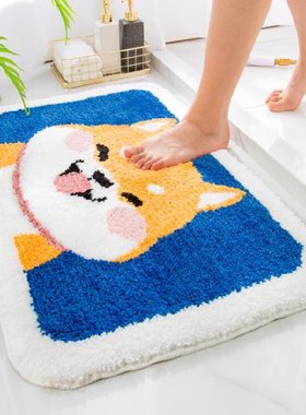 极速Household bathroom nDon-slipC floor mat bathroom fkloor