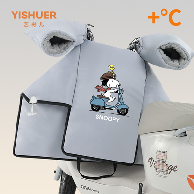 电动车挡风被冬款双面防水小型电动车分体防风罩四季通用冬季加厚
