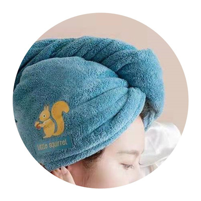 极速Thickening print hairv-dorying cap super water-absorbing