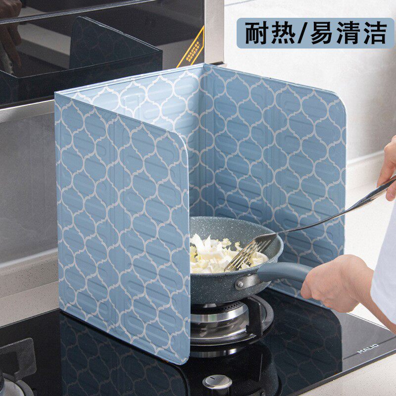厨房防油挡板炒菜防溅板可折叠挡油板耐高温铝箔易清洗创意隔油板