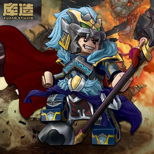 库造工作室马超积木人仔三国演义