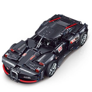 迪库积木酷小砖电镀赛车爆改个性成人高难度拼装车模男孩汽车礼物