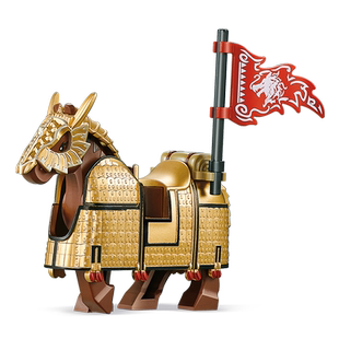 迪库三国小侠系列重甲战马积木三国铁甲重骑金鳞甲银风甲墨云甲