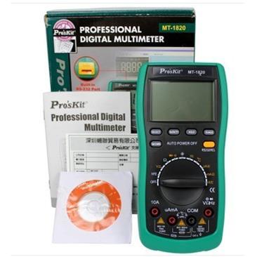 台湾宝工MT-1820 3-5/6防烧型双数显连线型多功能万用表附USB