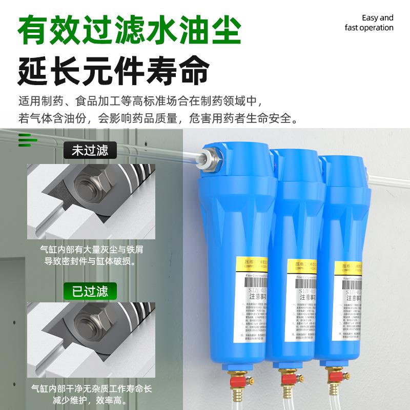 精密过滤器空压机油水分离器三联件过滤器气泵干燥除水015QPS配件