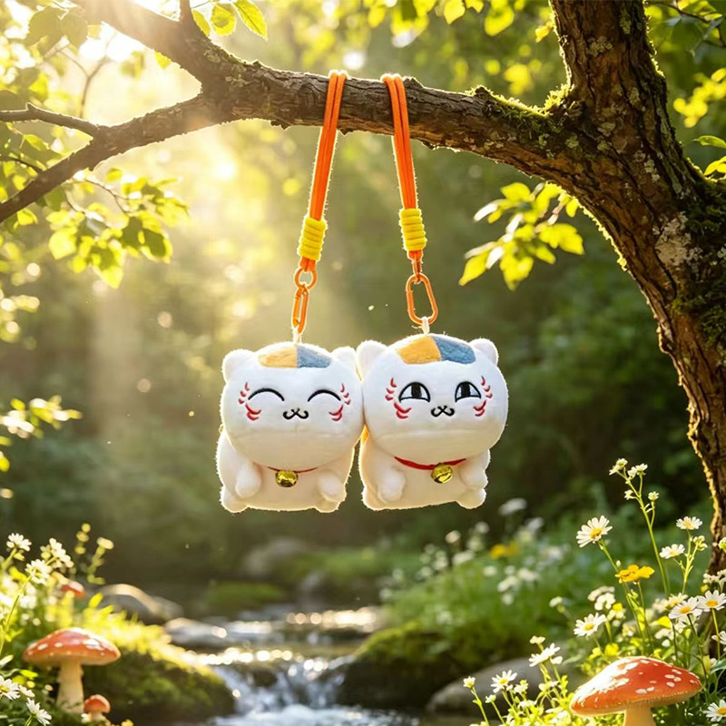 娘口三三夏目友人帐猫咪老师毛绒公仔玩偶包包配饰挂件动漫周边女