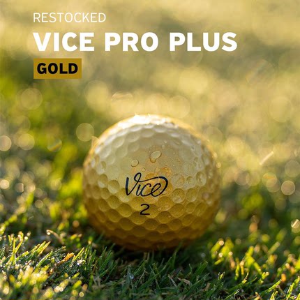 代购Vice Golf Pro Plus限量版金色高尔夫球110+专业远距离12个装