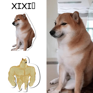 XIXI口 DIY来图周边定制抱枕cheems修勾柴犬表情包异形毛绒玩偶