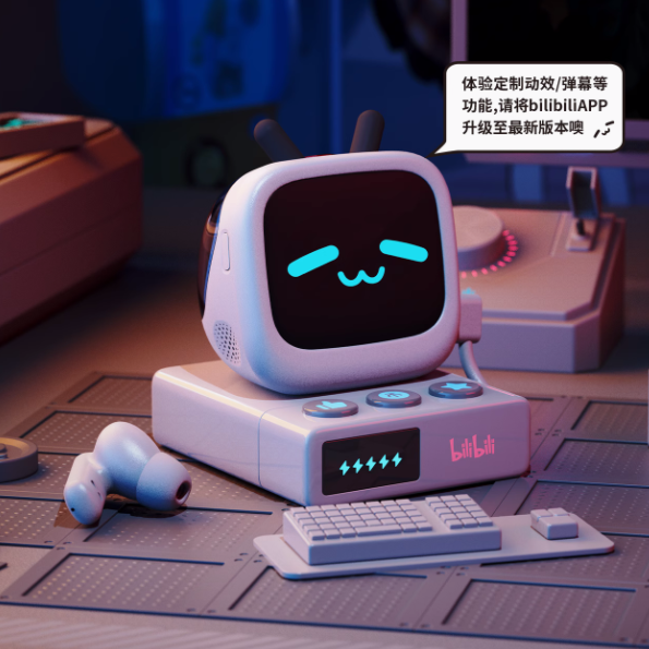哔哩哔哩2024现货CUBEFACE小电视LCD触屏真无线蓝牙耳机新品周边