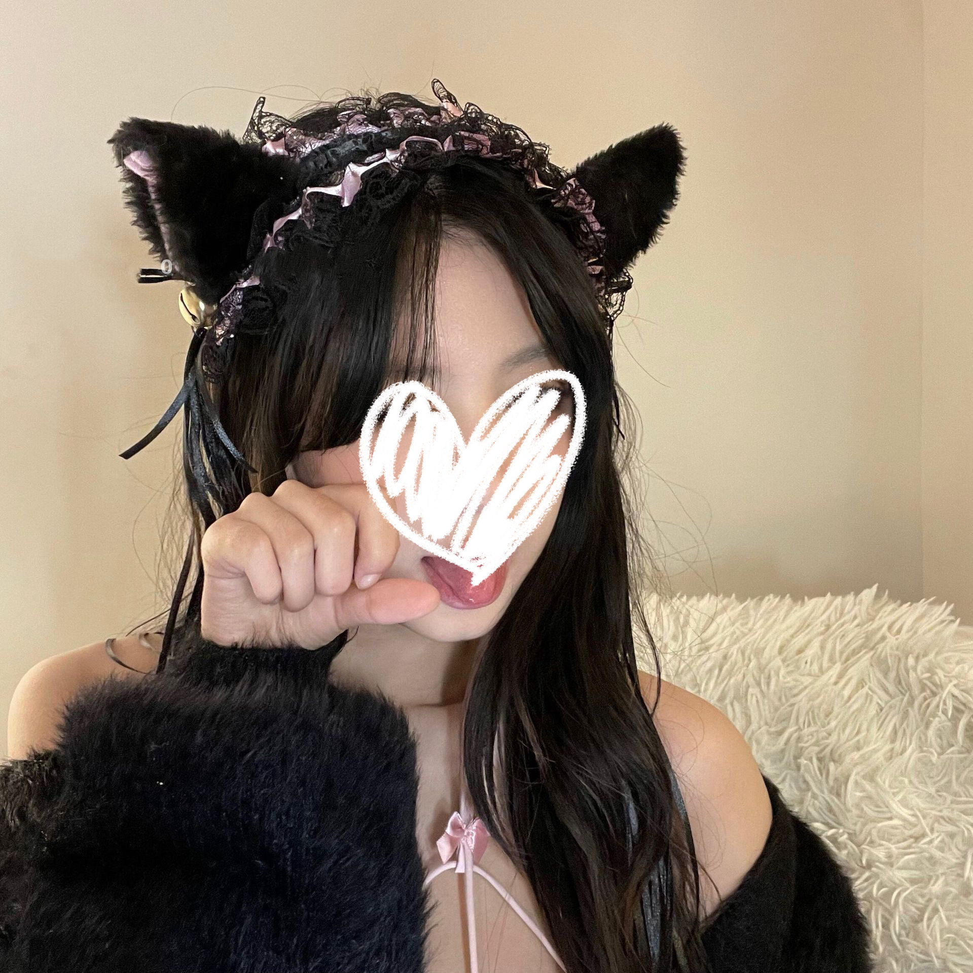 可爱猫耳朵发箍女仆蕾丝铃铛头箍网红发饰情趣发卡cos化妆头饰品