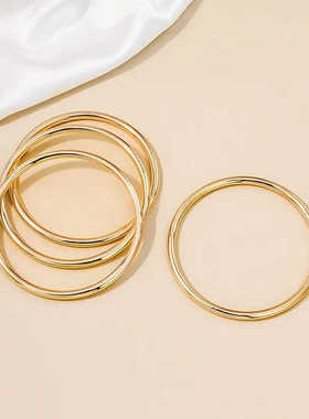 光面素圈简约百搭款手部饰品黄金