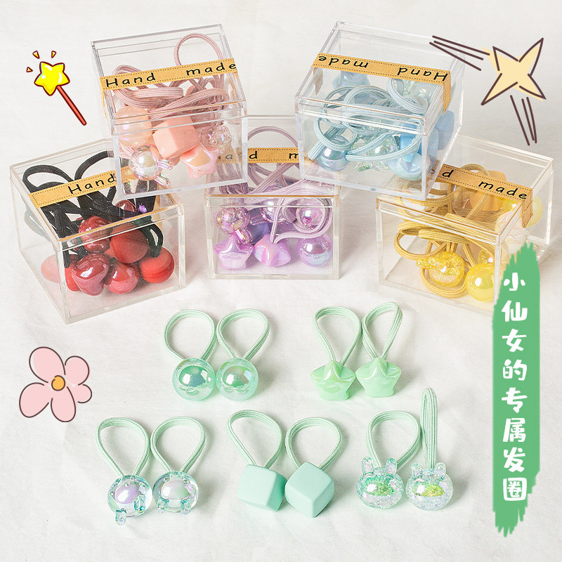 儿童皮筋可爱女宝宝胶圈发圈高弹力不伤发头绳丸子头耐用发绳发饰