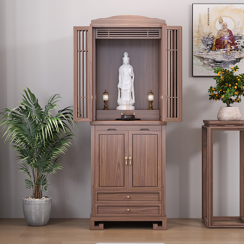 全红吉尺榫卯结构可定制佛龛