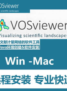 VOSviewer 1.6.20软件远程安装 可视化文献计量网络工具win/macm4