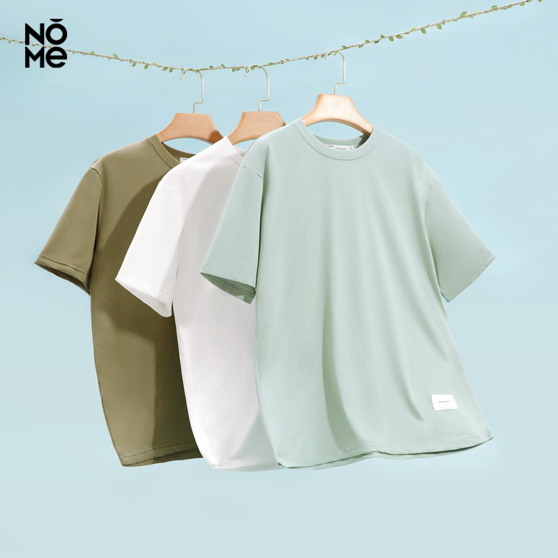 nome诺米男装潮流多色帅气休闲圆领短袖棉t恤男士内搭透气宽松