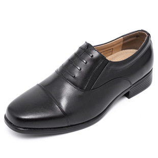 保安演出道具鞋 三接头皮鞋 低帮配发鞋 免系带潮流时尚 春秋商务正装