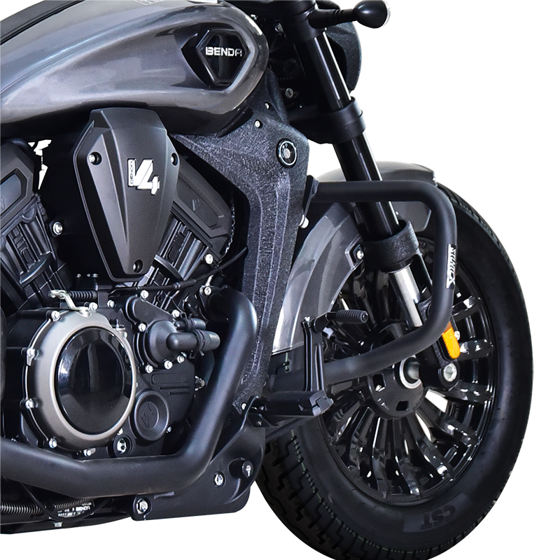 stuntcx适配奔达黑旗500护杠机车边包改装配件司当克斯防摔杠