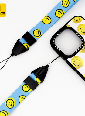 MOLAN CANO韩国手机挂绳神器手绳精美笑脸图案炫彩卡通女便携防摔