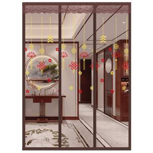 防蚊门帘农村别墅大门隔断帘金刚网双开纱门帘免打孔磁性纱窗纱帘