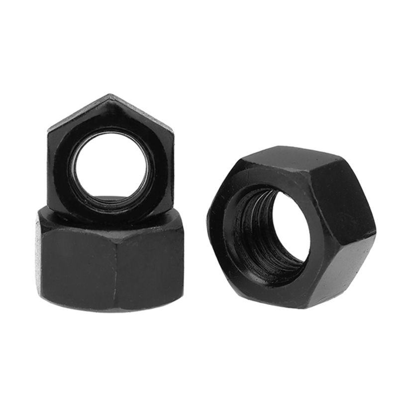 8.8级发黑六角螺母蓝白锌彩锌