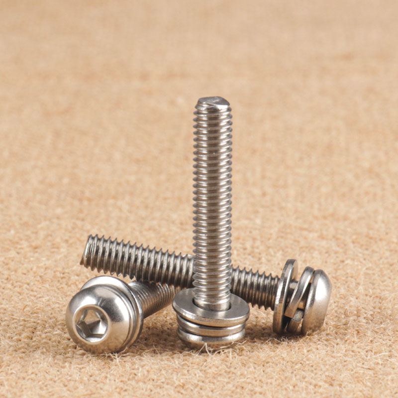 304不锈钢圆头内六角组合螺钉