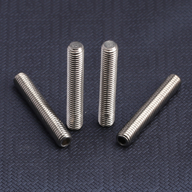 304不锈钢内六角平端紧定机米螺丝无头顶丝2m2.5m3m4m5m6m8m10m12