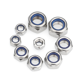 316 201 304不锈钢尼龙防松螺母锁紧自锁防滑六角螺丝帽 M20 M2M3