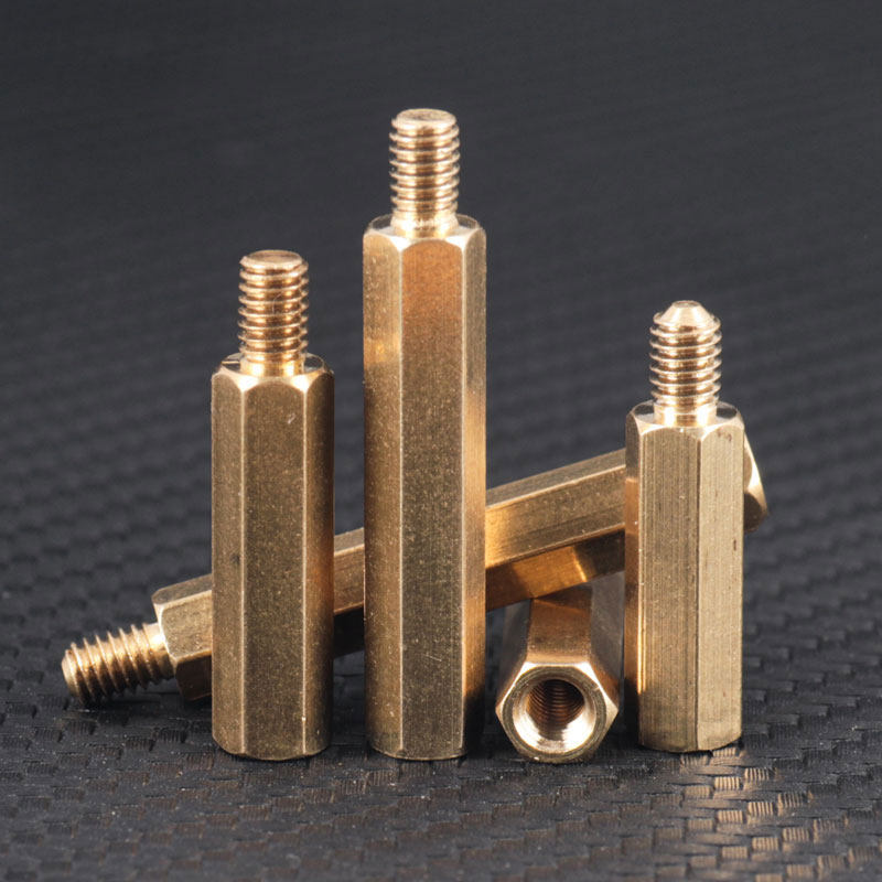 汉固威单头六角柱铜螺柱电脑机箱主板螺丝单通隔离柱支撑柱M2M2.5