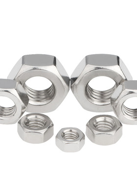 M2M2.5M3M4M5M6M8M10M12M14M16-M24 不锈钢201/316六角螺母螺丝帽