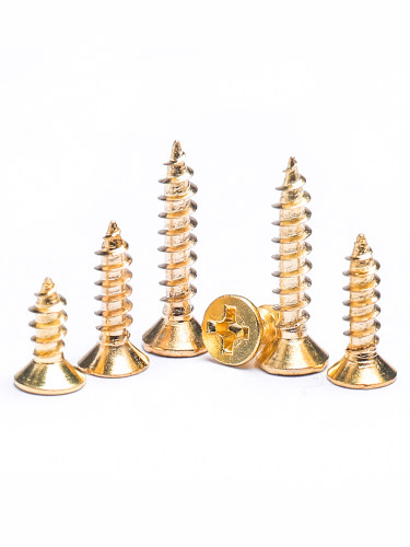 镀金十字沉头自攻螺丝古铜