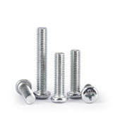 汉固威镀白锌十字圆头螺钉盘头机丝螺钉螺栓M2M2.5M3M3.5M4M5M6M8