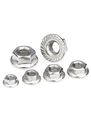 M8M10M12不锈钢304细螺纹法兰螺母六角防滑防松螺丝帽X1*1.25*1.5